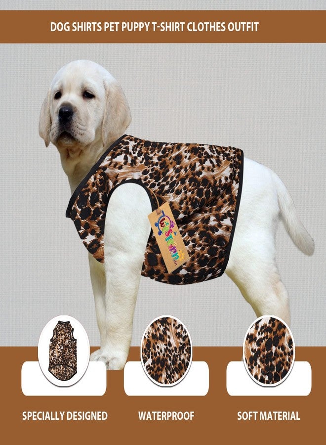Western Era Funky Soft Cotton Dog T-Shirt | Comfortable & Breathable Dog Clothing | Stylish Sleeveless Vest Pet Outfit (Cheetah Print) (Medium) (18 inches) - Image 2